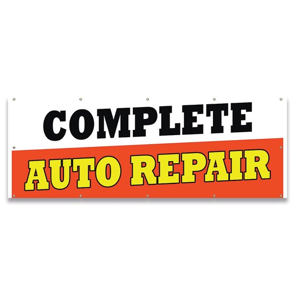 Complete Auto Repair Banner Concession Stand Food Truck Single Sided